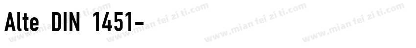 Alte DIN 1451字体转换